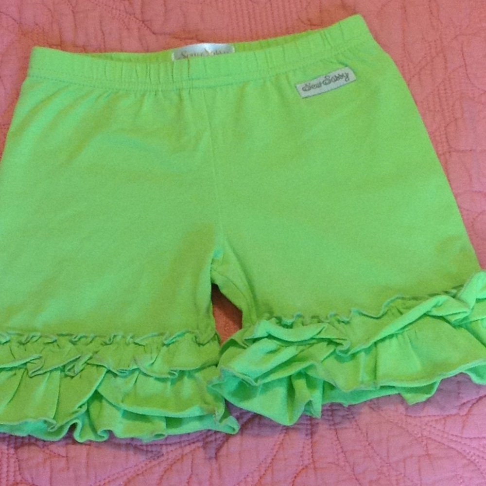 New Sew Sassy Lime Green Shorts